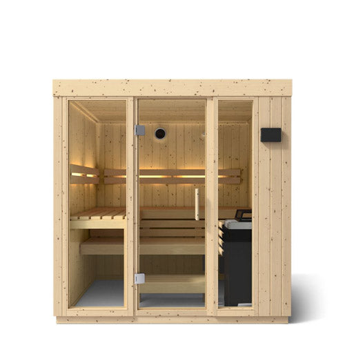 Kohler C1 2–5 Person Indoor Traditional Sauna – Scandinavian Spruce