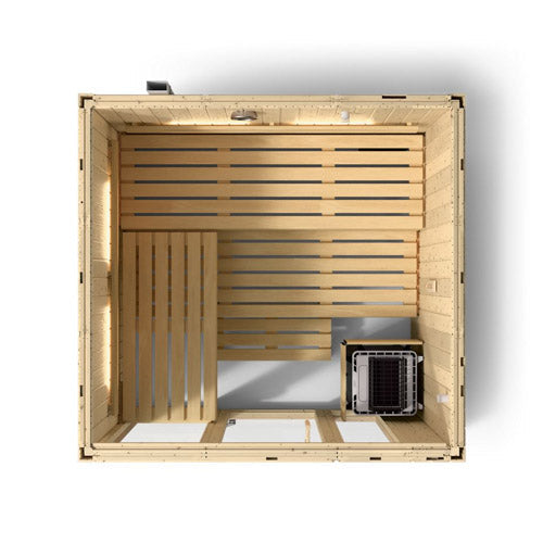 Kohler C1 2–5 Person Indoor Traditional Sauna – Scandinavian Spruce