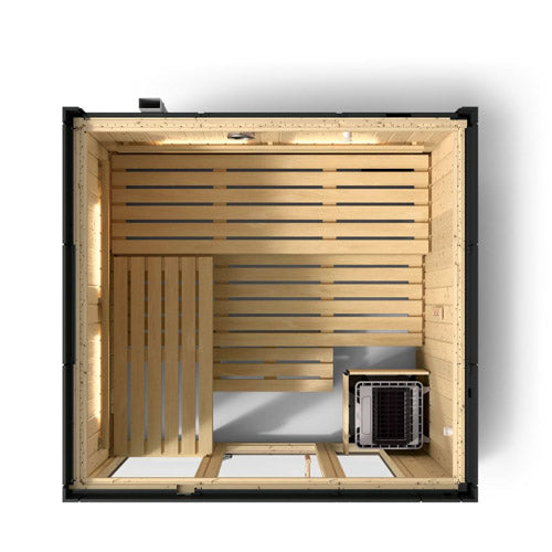 Kohler C1 2-5 Person Indoor Traditional Sauna Kit – Graphite Grey Spruce