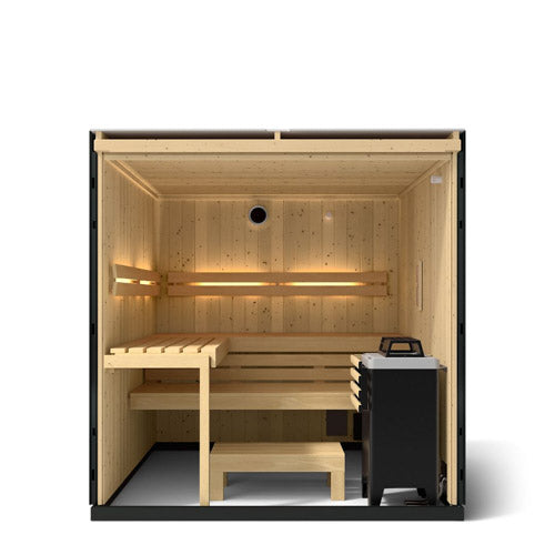 Kohler C1 2-5 Person Indoor Traditional Sauna Kit – Graphite Grey Spruce