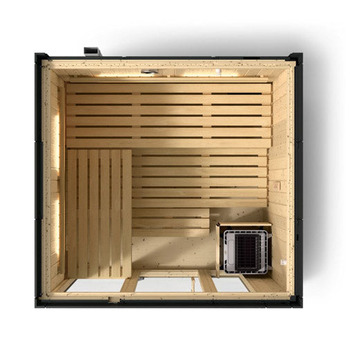 Kohler C1 2-5 Person Indoor Traditional Sauna Kit – Graphite Grey Spruce