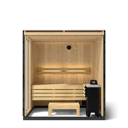 Kohler C1 2-5 Person Indoor Traditional Sauna Kit – Graphite Grey Spruce