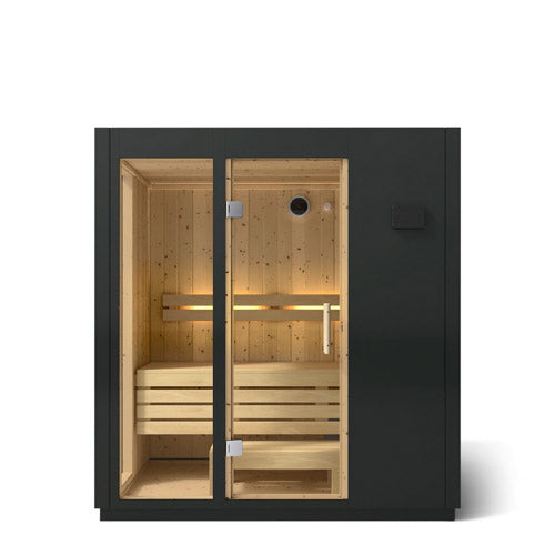 Kohler C1 2-5 Person Indoor Traditional Sauna Kit – Graphite Grey Spruce