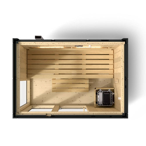 Kohler C1 2-5 Person Indoor Traditional Sauna Kit – Graphite Grey Spruce