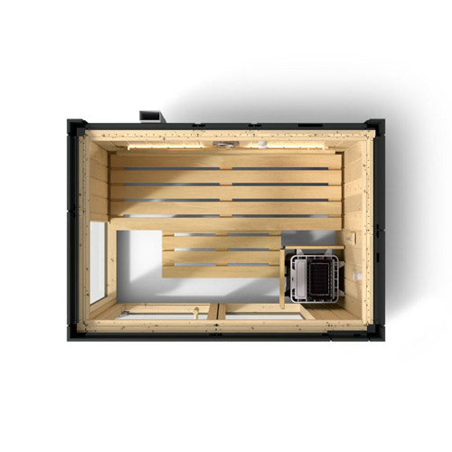 Kohler C1 2-5 Person Indoor Traditional Sauna Kit – Graphite Grey Spruce