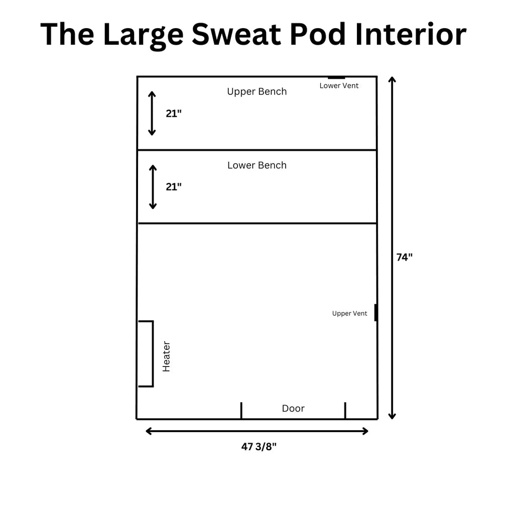 Sweat Kingdom USA Made 4 Person Blackout Sweat Pod Indoor/Outdoor Traditional Sauna | SK-POD-4P-BO