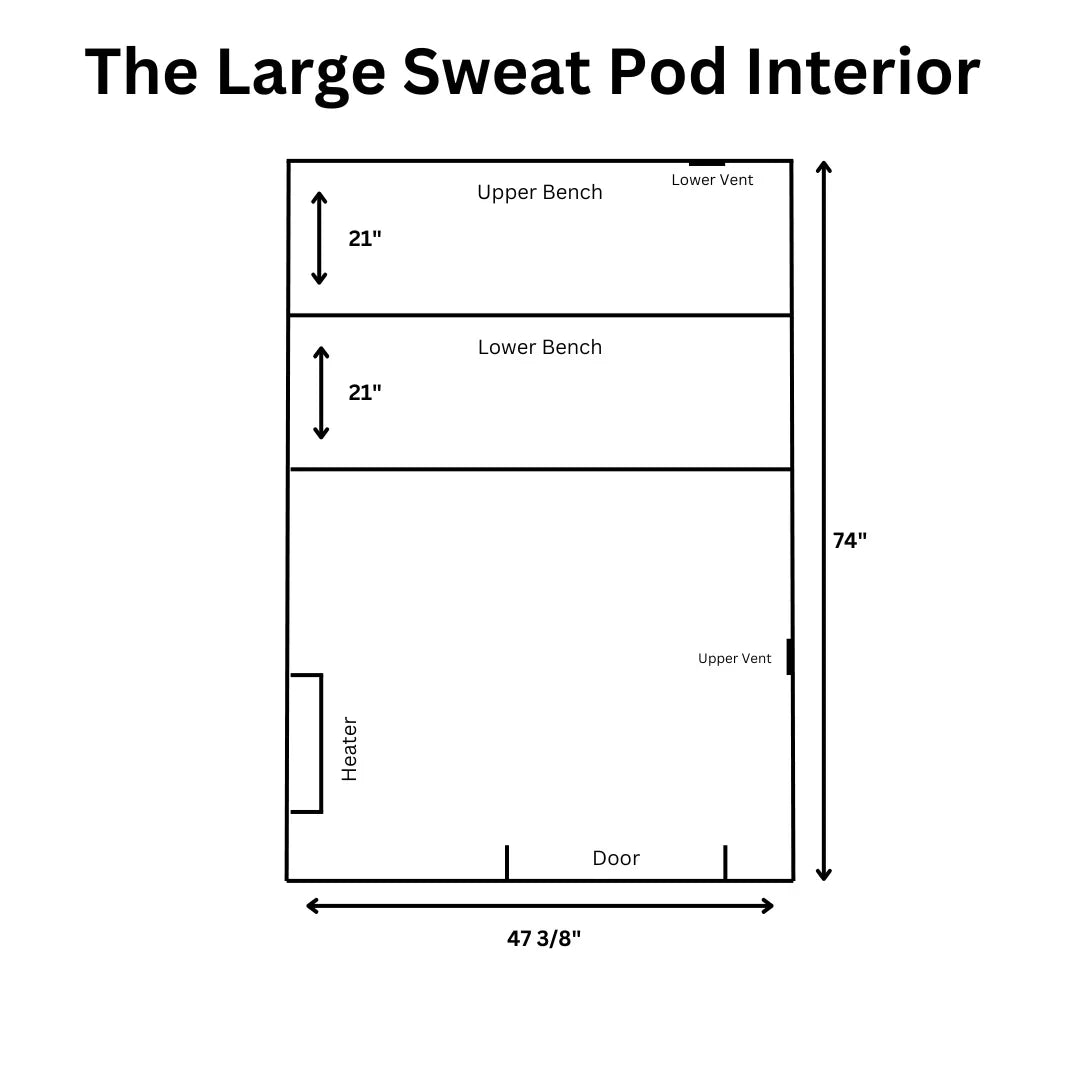 Sweat Kingdom USA Made 4 Person Blackout Sweat Pod Indoor/Outdoor Traditional Sauna | SK-POD-4P-BO