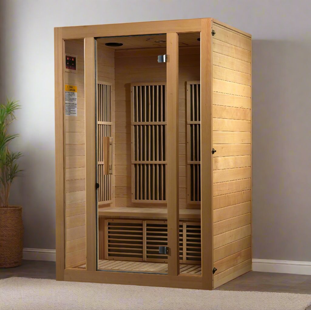Maxxus Seattle 2-Person Low EMF FAR Indoor Infrared Sauna + Red Light Therapy | MX-J206-01