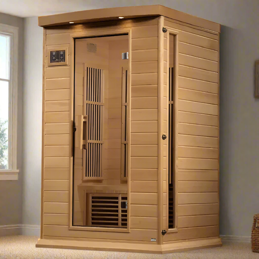 Maxxus 2-Person Near Zero EMF FAR Indoor Infrared Sauna + Red Light Therapy | MX-K206-01-ZF