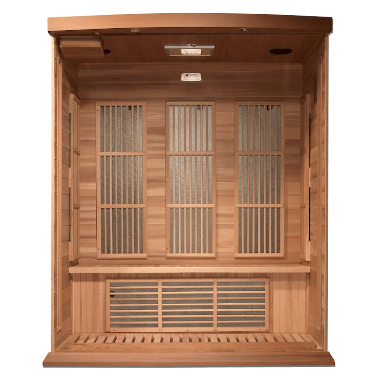 Maxxus 3-Person Near Zero EMF FAR Indoor Infrared Sauna + Red Light Therapy | MX-K306-01-ZF CED