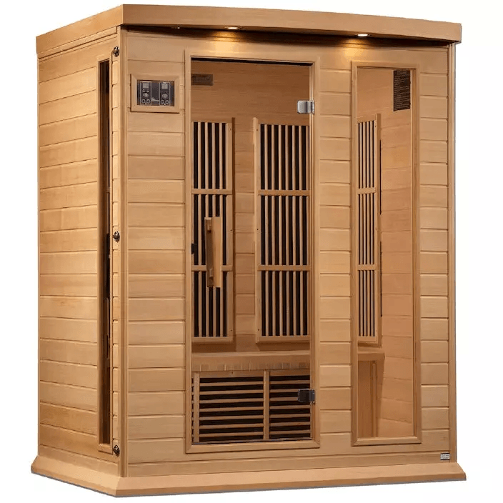 Maxxus 3-Person Near Zero EMF FAR Indoor Infrared Sauna + Red Light Therapy | MX-K306-01-ZF