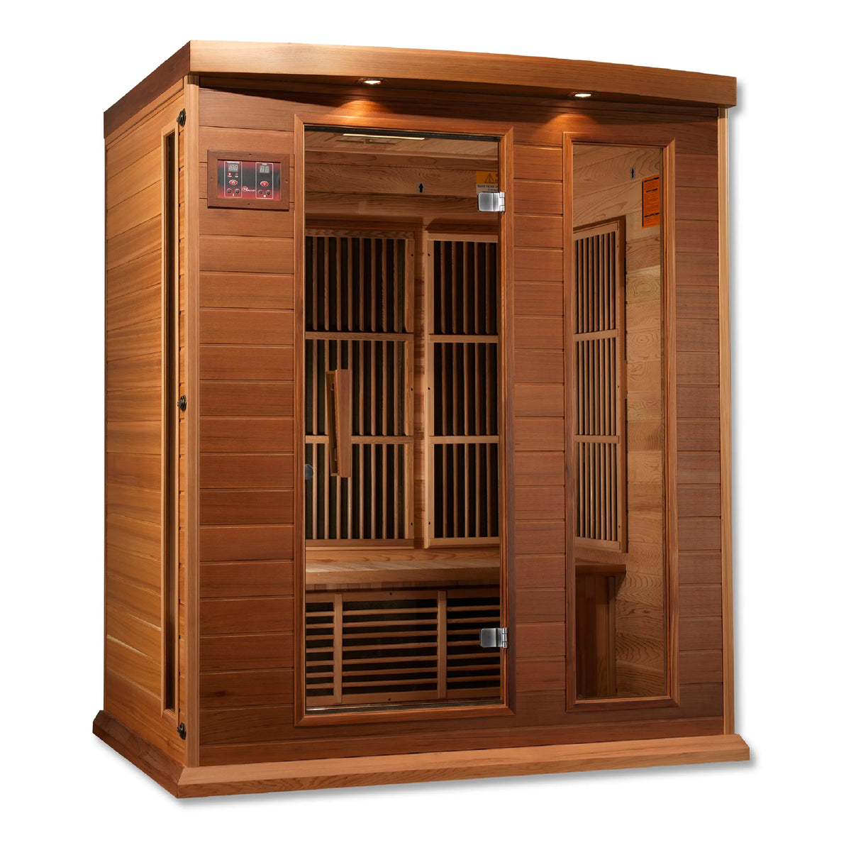 Maxxus 3-Person Low EMF FAR Indoor Infrared Sauna + Red Light Therapy | MX-K306-01-CED