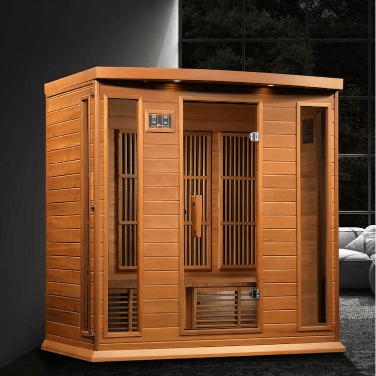 Maxxus 4-Person Near Zero EMF FAR Indoor Infrared Sauna + Red Light Therapy | MX-K406-01-ZF CED