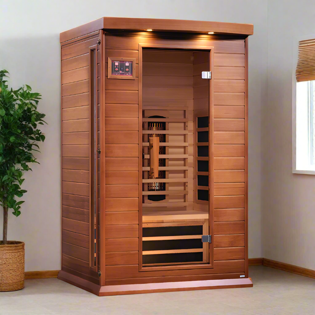 Maxxus 2-Person Near Zero EMF Full Spectrum Indoor Infrared Sauna + Red Light Therapy | MX-M206-01-FS CED