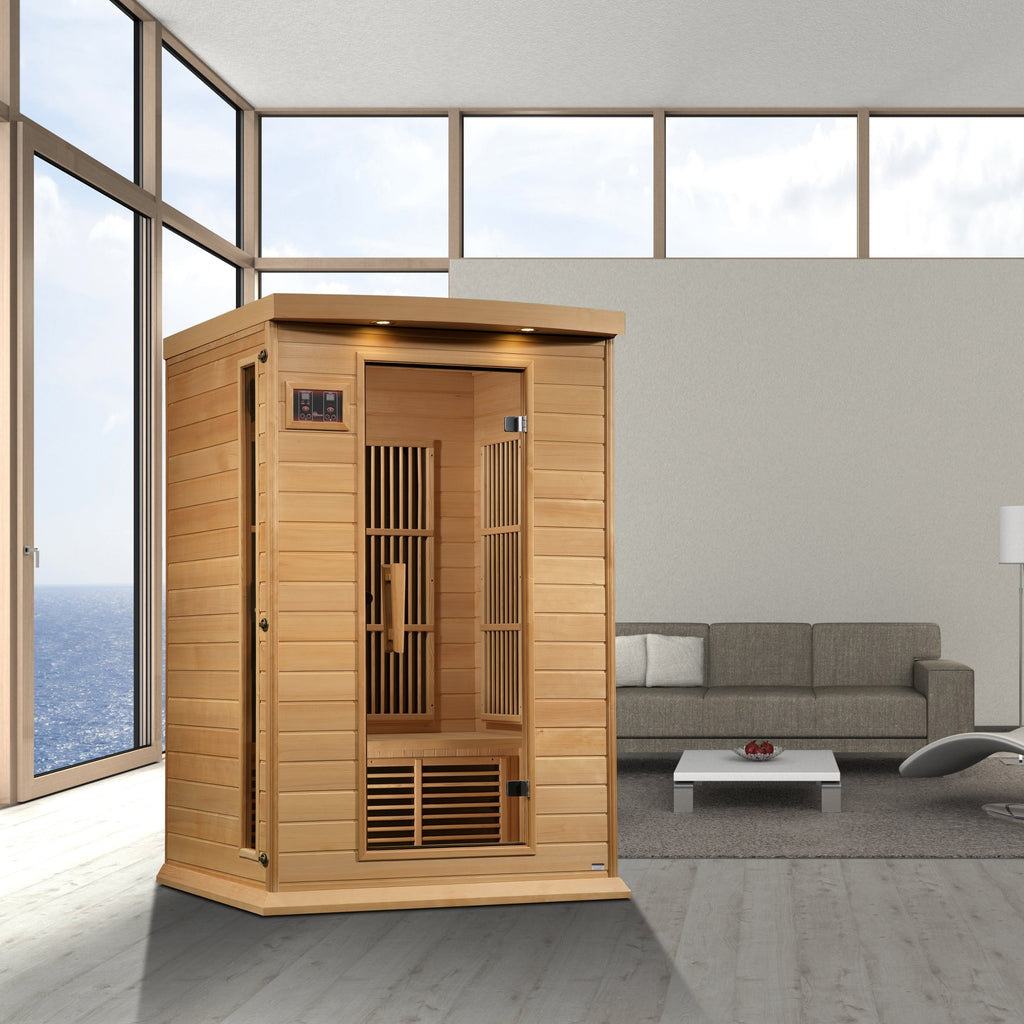 Maxxus 2-Person Low EMF FAR Indoor Infrared Sauna + Red Light Therapy | MX-K206-01