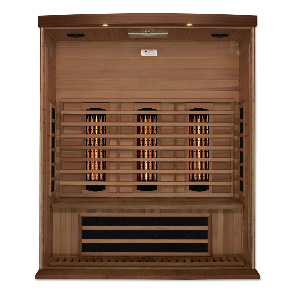 Maxxus 3-Person Near Zero EMF Full Spectrum Indoor Infrared Sauna + Red Light Therapy | MX-M306-01-FS-CED