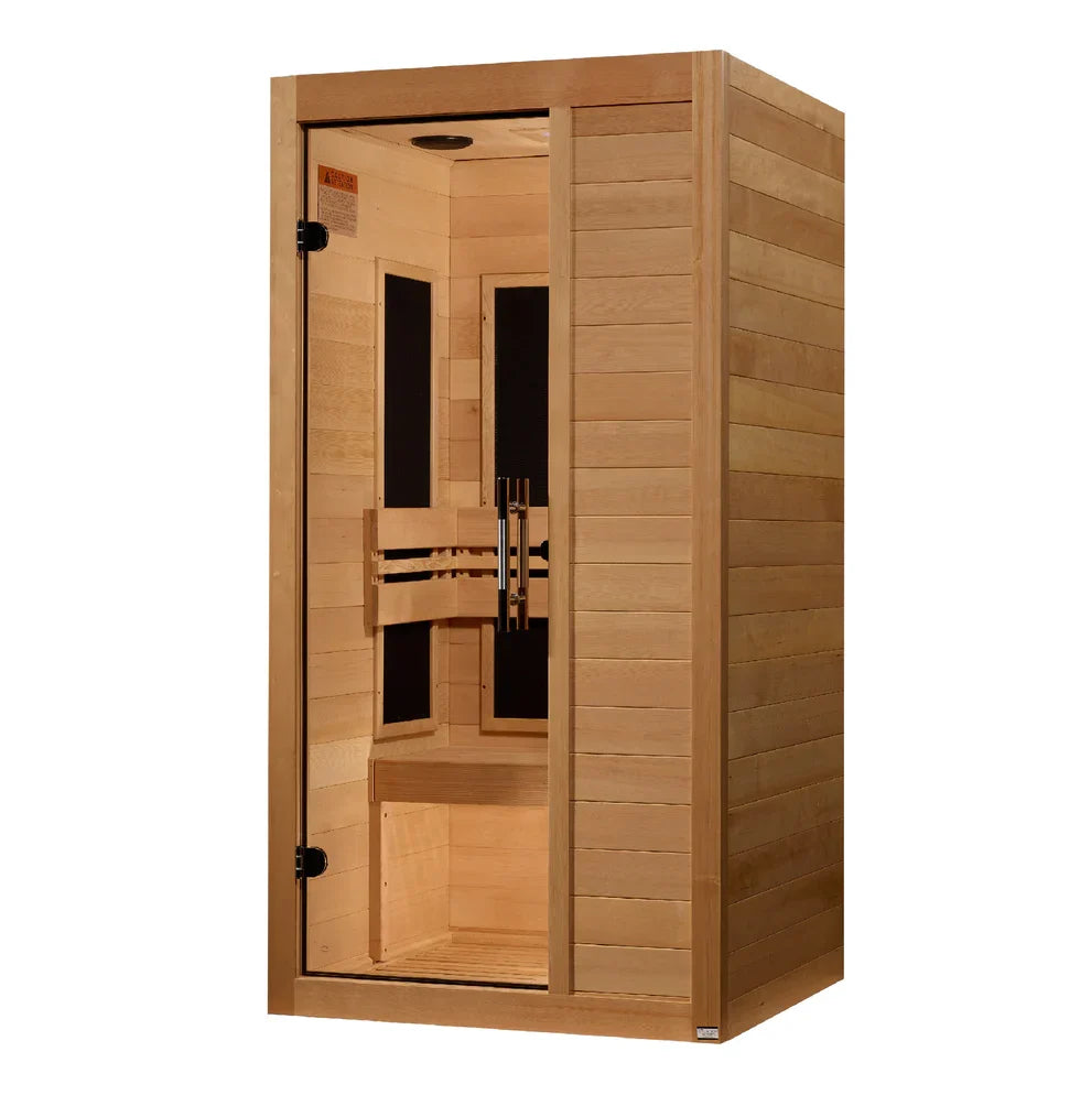 Maxxus S-Line 1-Person Ultra Low EMF FAR Indoor Infrared Sauna + Red Light Therapy | MX-S106-01 ELITE