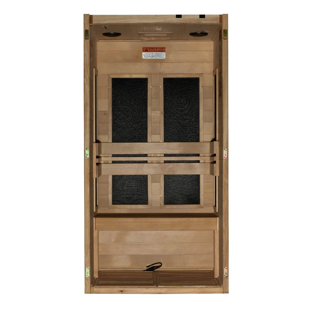 Dynamic Veneto Elite 1-2-person Ultra Low EMF FAR Indoor Infrared Sauna + Red Light Therapy | DYN-6115-05 Elite