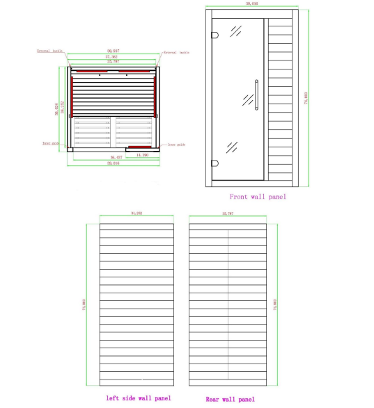 Maxxus S-Line 1-Person Low EMF FAR Indoor Infrared Sauna + Red Light Therapy | MX-S106-01