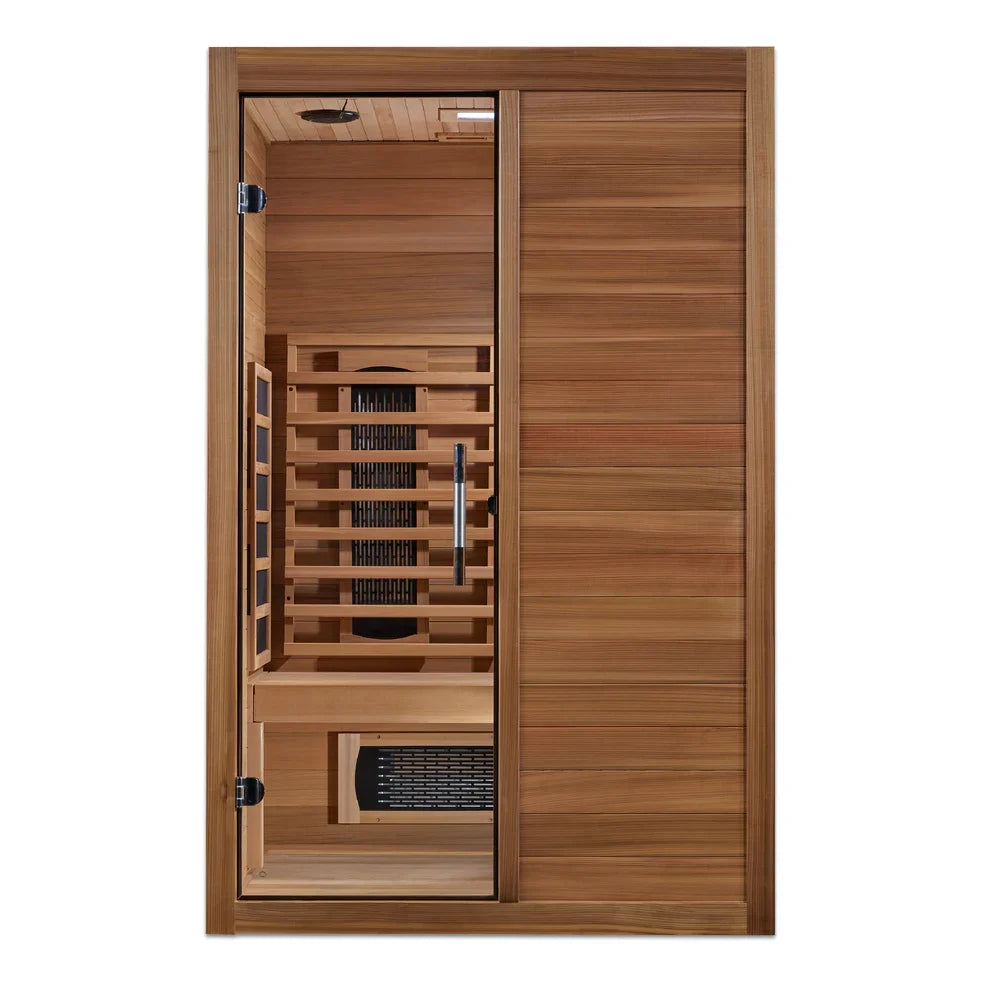 Maxxus S-Line 2-Person Full Spectrum Near Zero EMF Indoor Infrared Sauna + Red Light Therapy | MX-S206-01-FS-PC