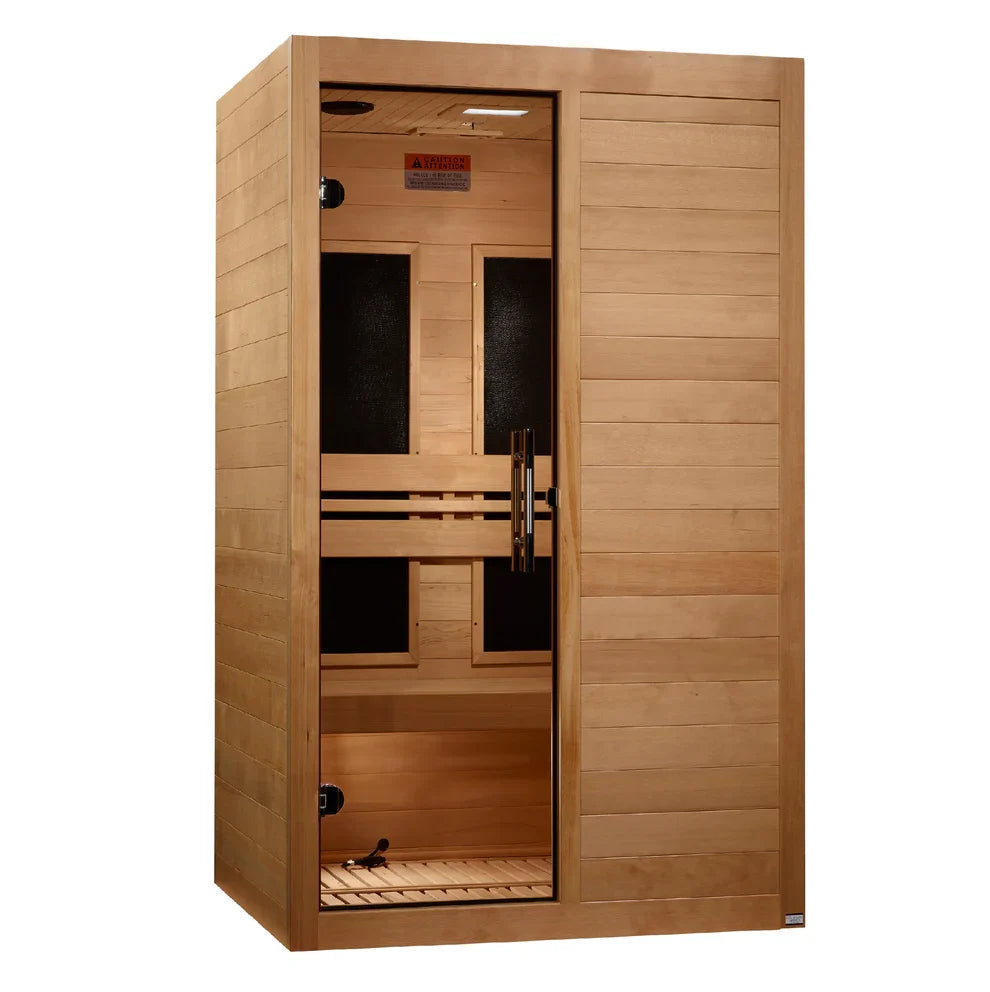 Maxxus S-Line 2-Person Low EMF FAR Indoor Infrared Sauna + Red Light Therapy | MX-S206-01