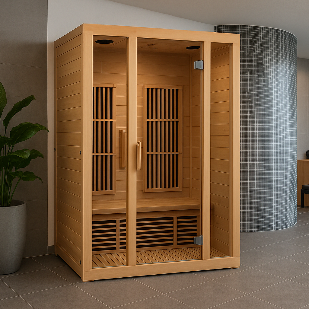 Maxxus Seattle 2-Person Low EMF FAR Indoor Infrared Sauna + Red Light Therapy | MX-J206-01