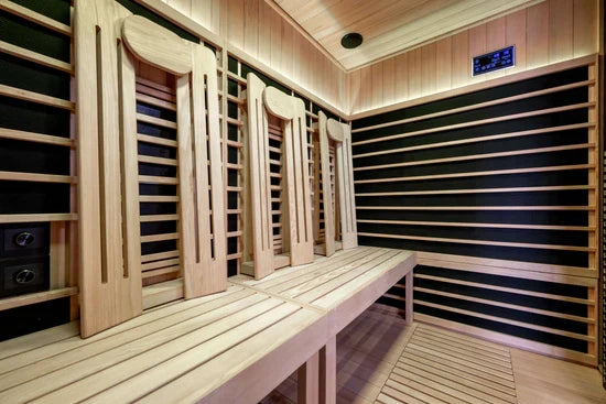 Sun Home Eclipse™ 4-Person Full Spectrum Indoor Infrared Sauna + Red Light Therapy