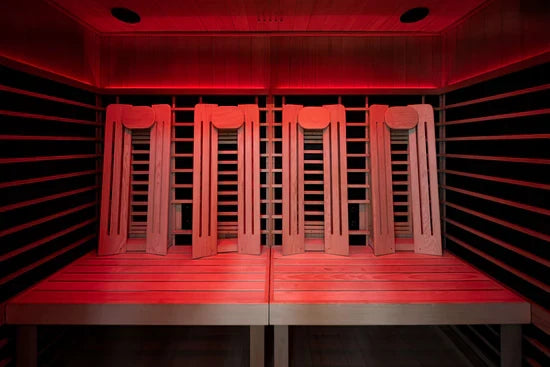 Sun Home Eclipse™ 4-Person Full Spectrum Indoor Infrared Sauna + Red Light Therapy