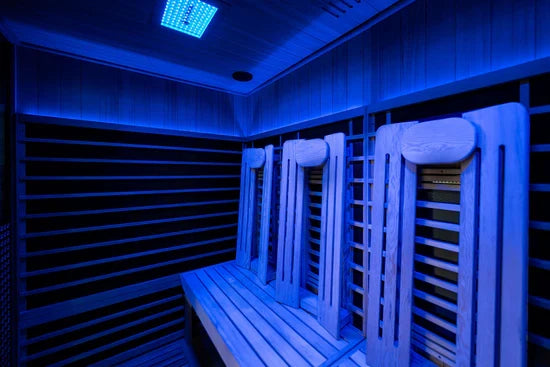 Sun Home Eclipse™ 4-Person Full Spectrum Indoor Infrared Sauna + Red Light Therapy