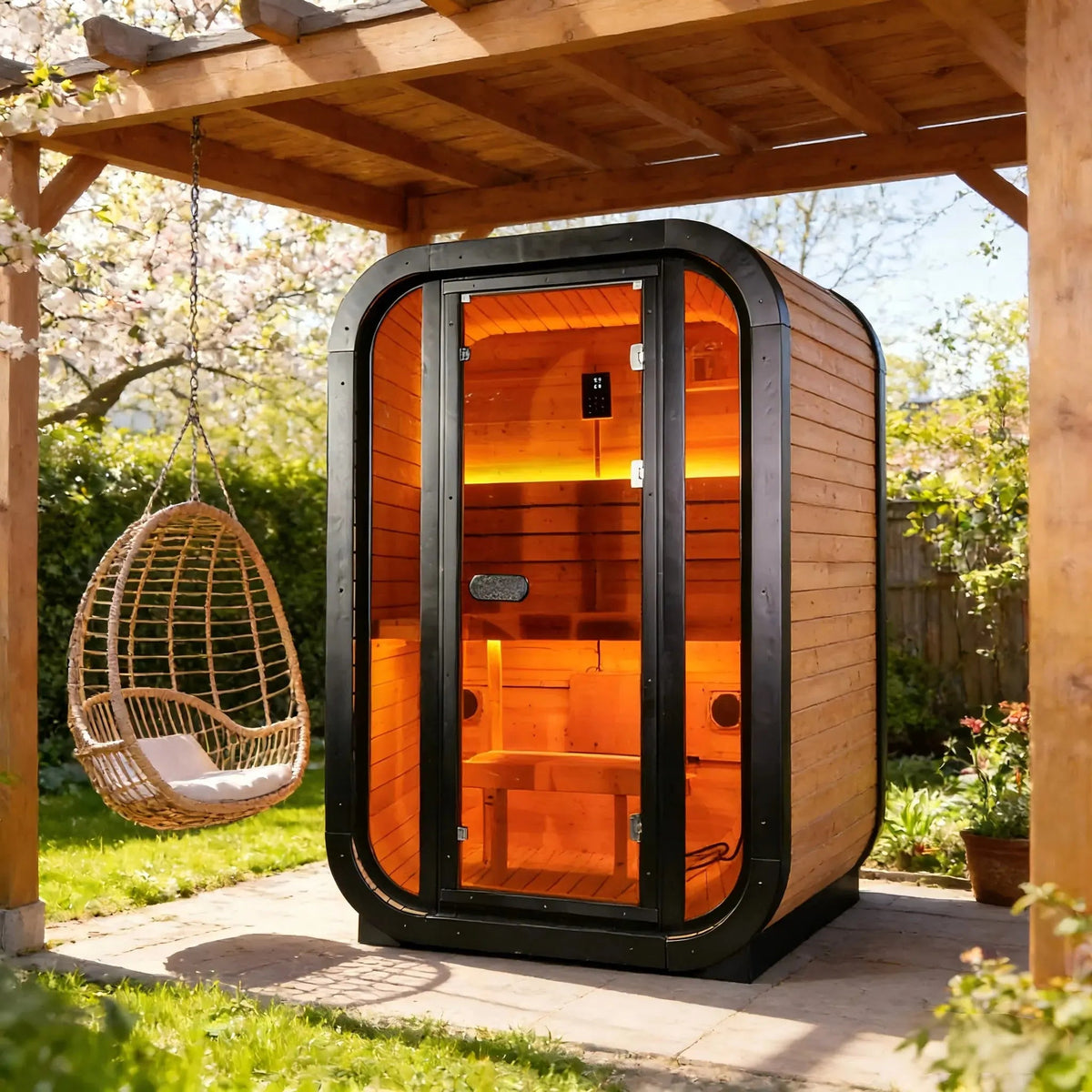 Anyi 1-2 Person Outdoor Traditional Cube Sauna