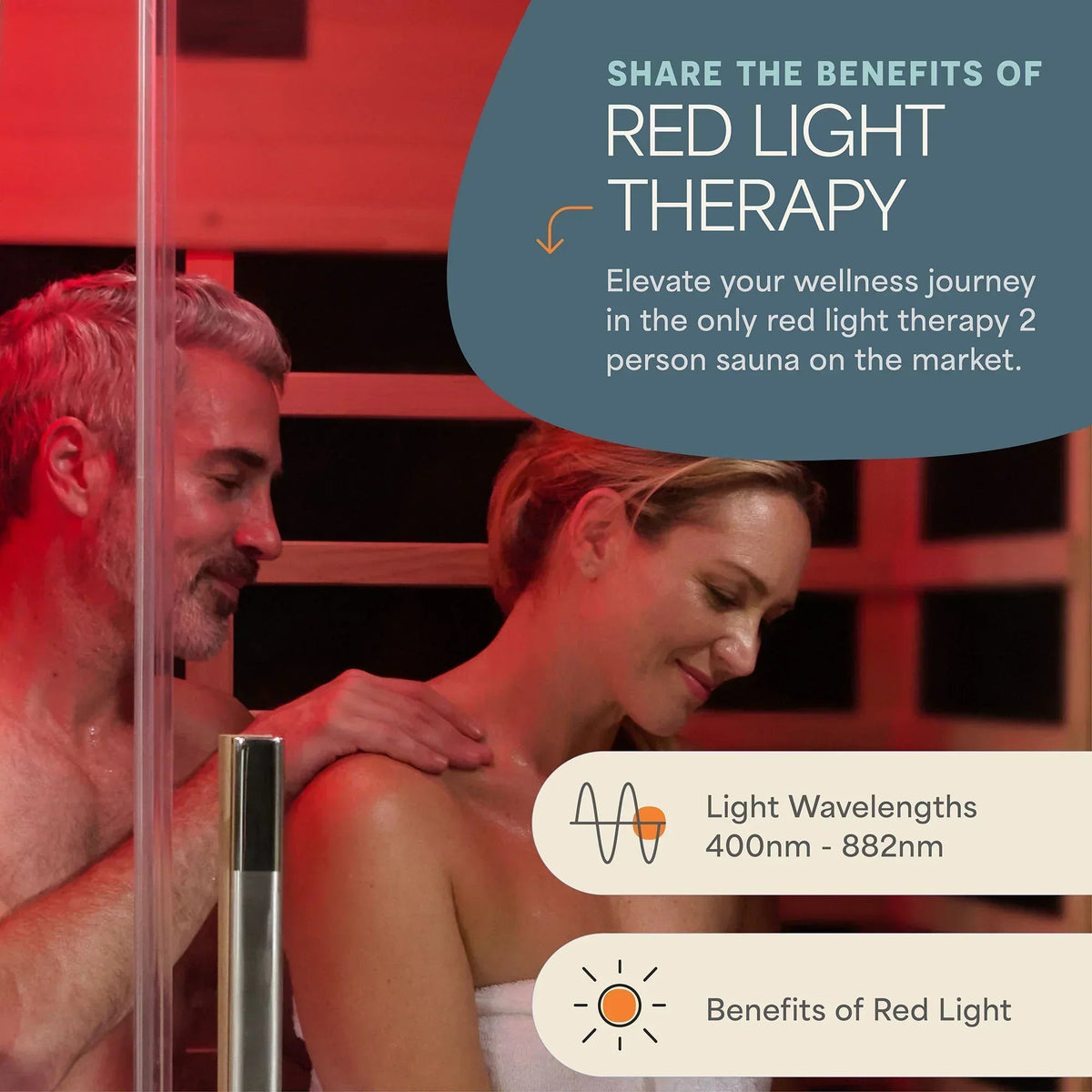 Lifepro RejuvaCure Duet 2-Person Far Infrared Sauna w/ Chromatherapy