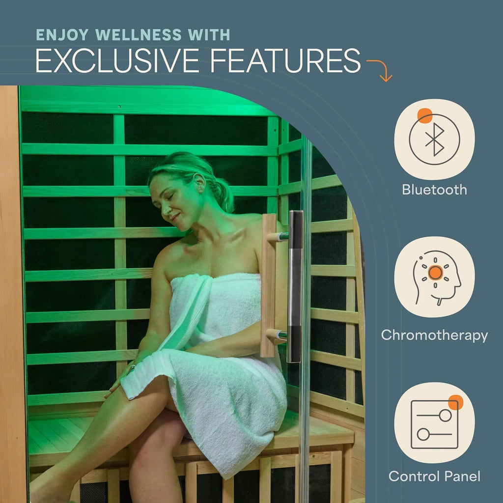 Lifepro RejuvaCure Duet 2-Person Far Infrared Sauna w/ Chromatherapy