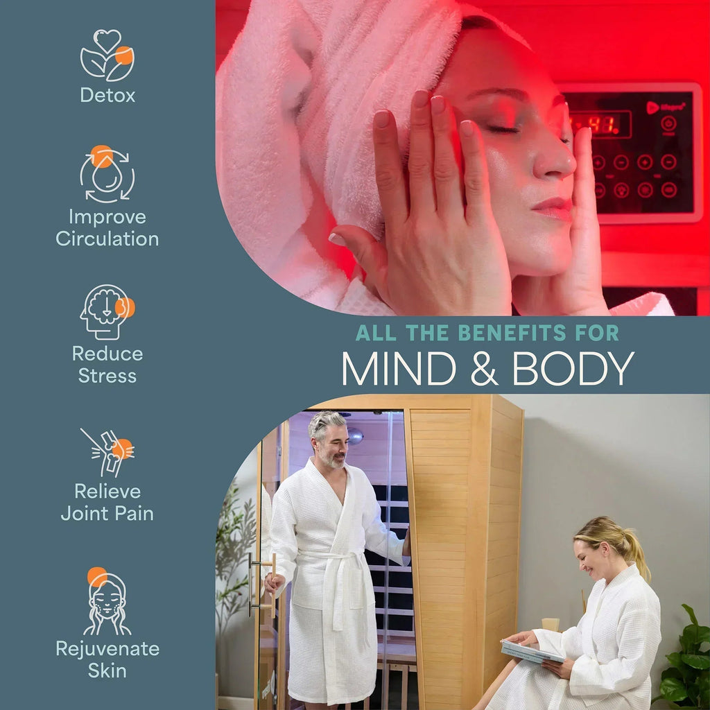 Lifepro RejuvaCure Duet 2-Person Far Infrared Sauna w/ Chromatherapy