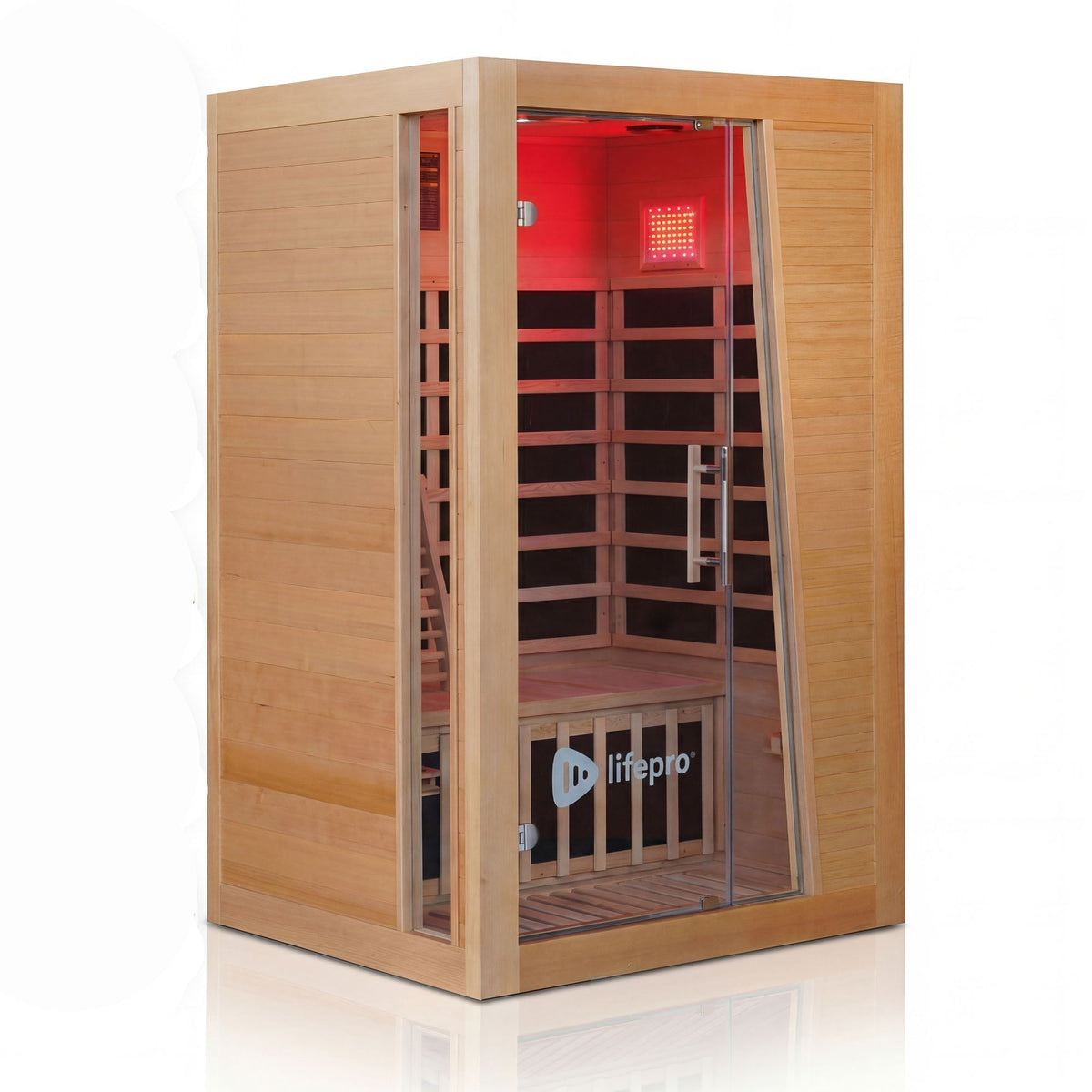 Lifepro RejuvaCure™ 1-2 Person Low EMF Far Infrared Sauna with Red Light Therapy