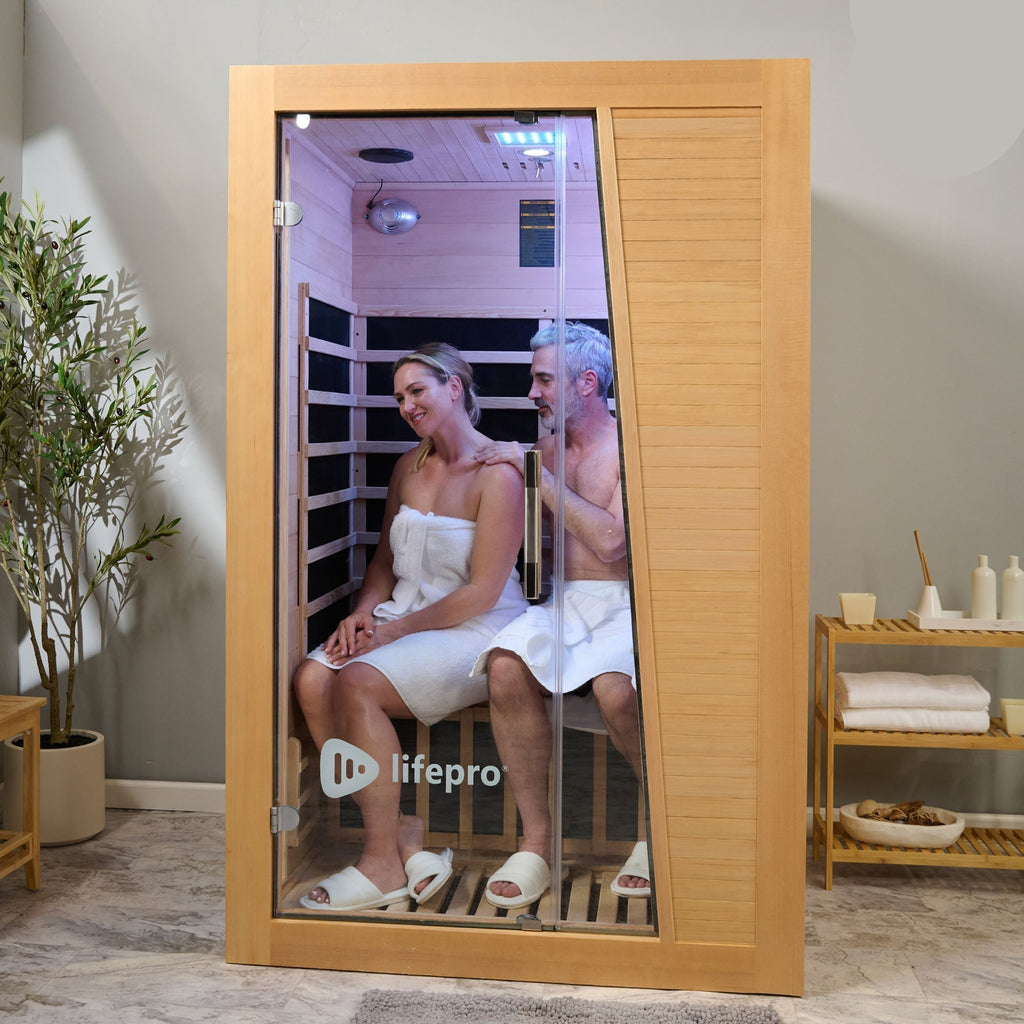 Lifepro RejuvaCure Duet 2-Person Far Infrared Sauna w/ Chromatherapy