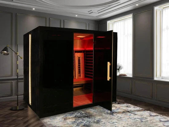 Sun Home Eclipse™ 4-Person Full Spectrum Indoor Infrared Sauna + Red Light Therapy