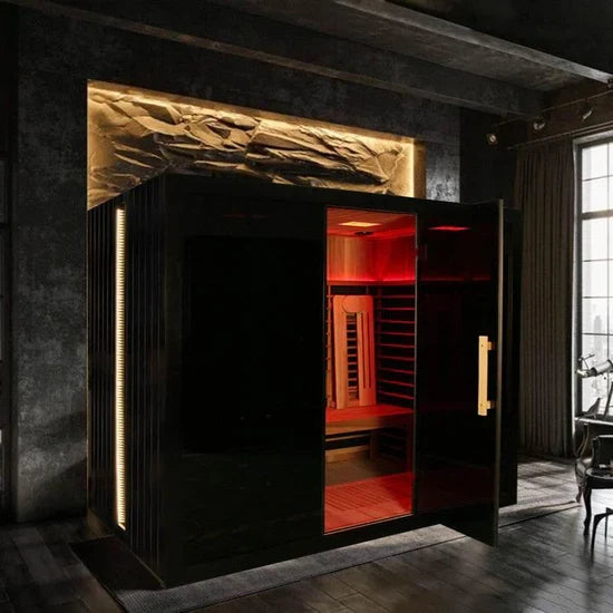 Sun Home Eclipse™ 4-Person Full Spectrum Indoor Infrared Sauna + Red Light Therapy
