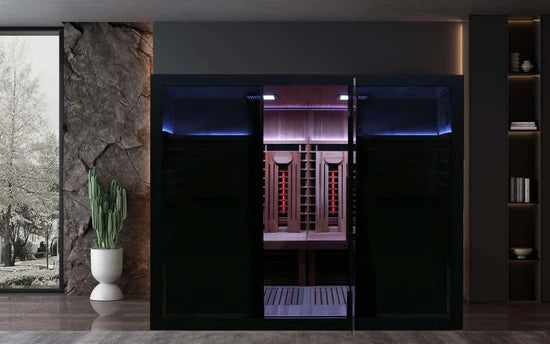 Sun Home Eclipse™ 4-Person Full Spectrum Indoor Infrared Sauna + Red Light Therapy