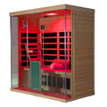 Wizzisaunas S03 3-Person Full Spectrum Near Zero EMF Indoor Infrared Sauna + Medical-Grade Red Light Therapy