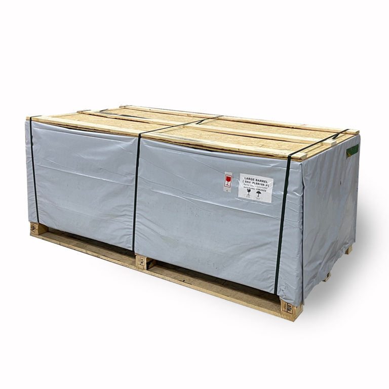 SaunaLife 6 Person 7' Long Outdoor Traditional Barrel Sauna | Ergo Model E8