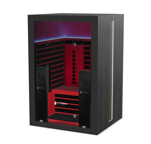 Sun Home Eclipse™ 2-Person Full Spectrum Indoor Infrared Sauna + Red Light Therapy