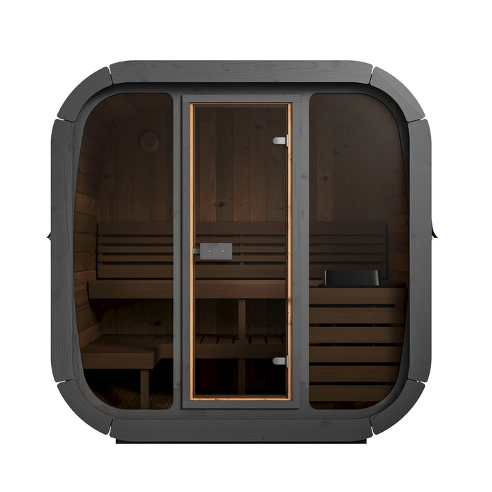SaunaLife 4 Person 4.6' Long Outdoor Traditional Cube Sauna | Model CL5G