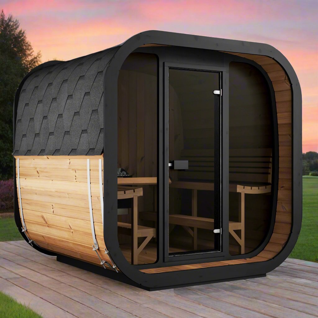 SaunaLife 6 Person 7.6' Long Outdoor Traditional Cube Sauna | Model CL7G
