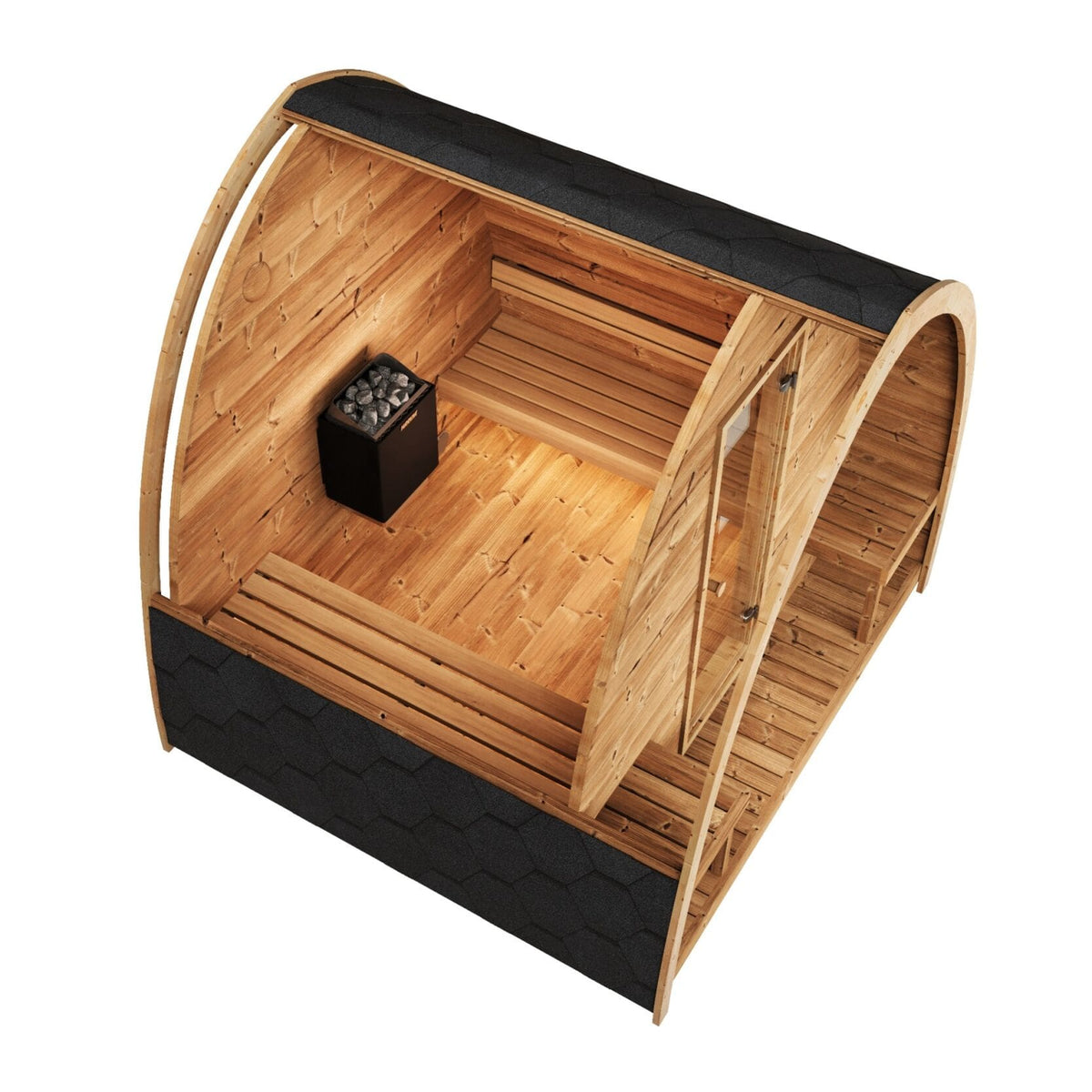 SaunaLife 6-Person Outdoor Traditional Pod Sauna | Model G3