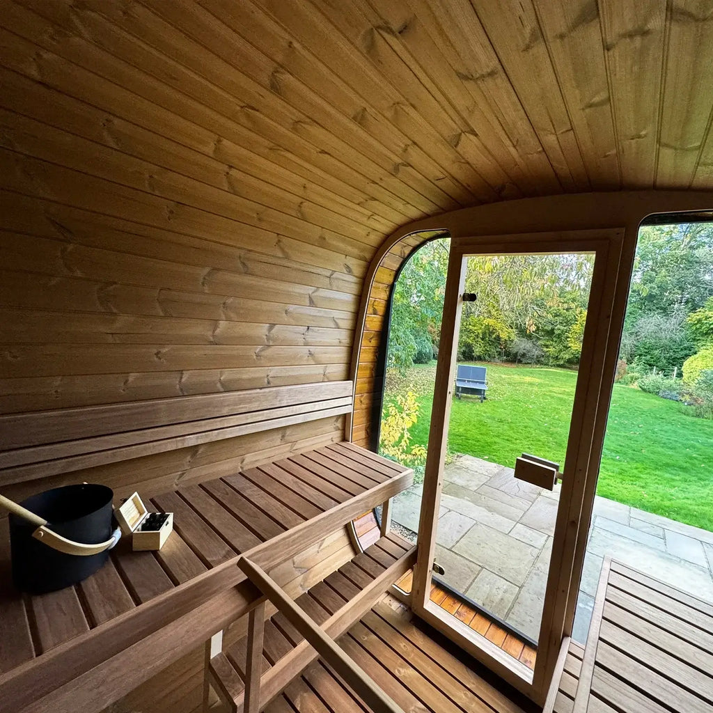 SaunaLife 6 Person 7.6' Long Outdoor Traditional Cube Sauna | Model CL7G