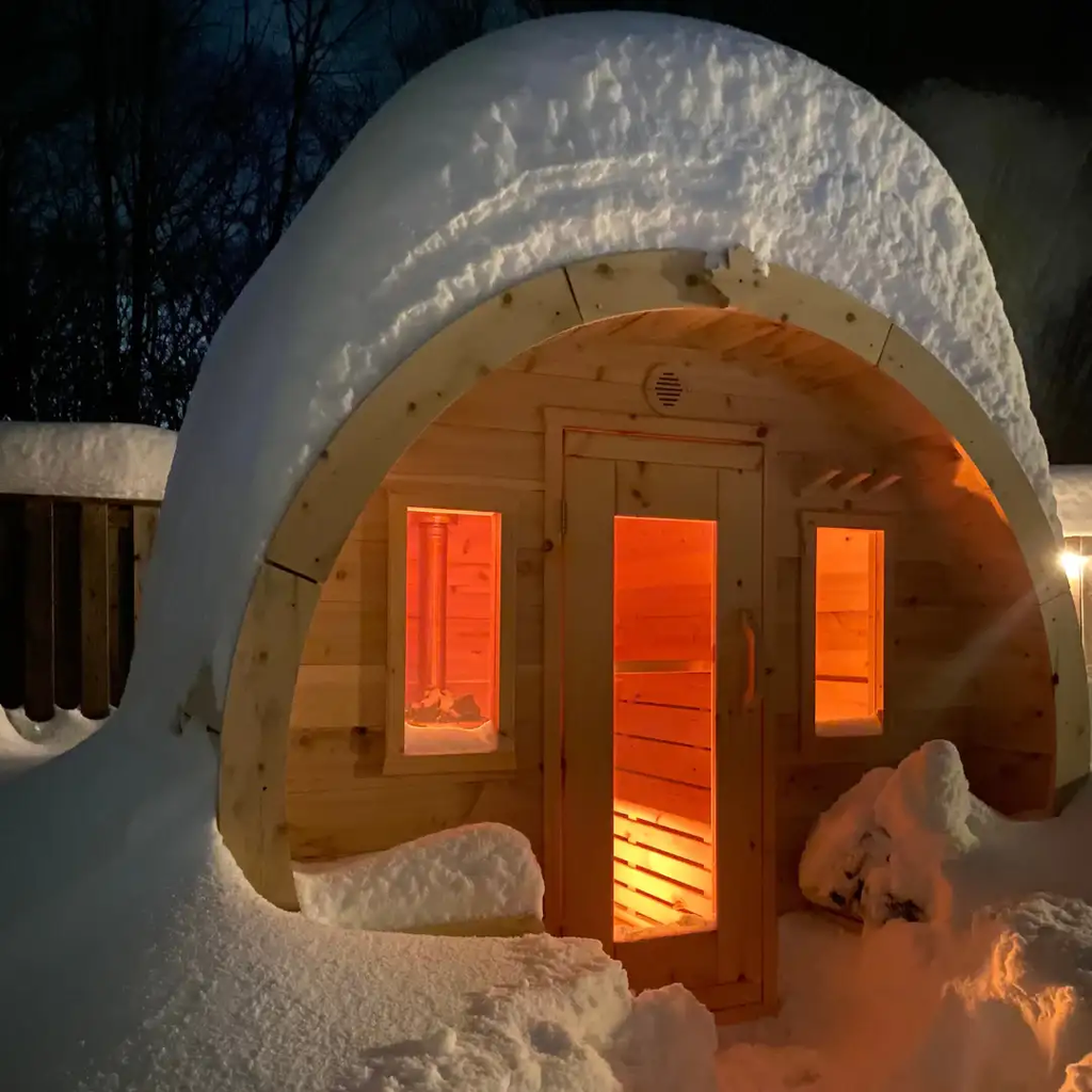 True North Schooner Canadian Made 2-8 Person Outdoor Traditional Barrel Sauna