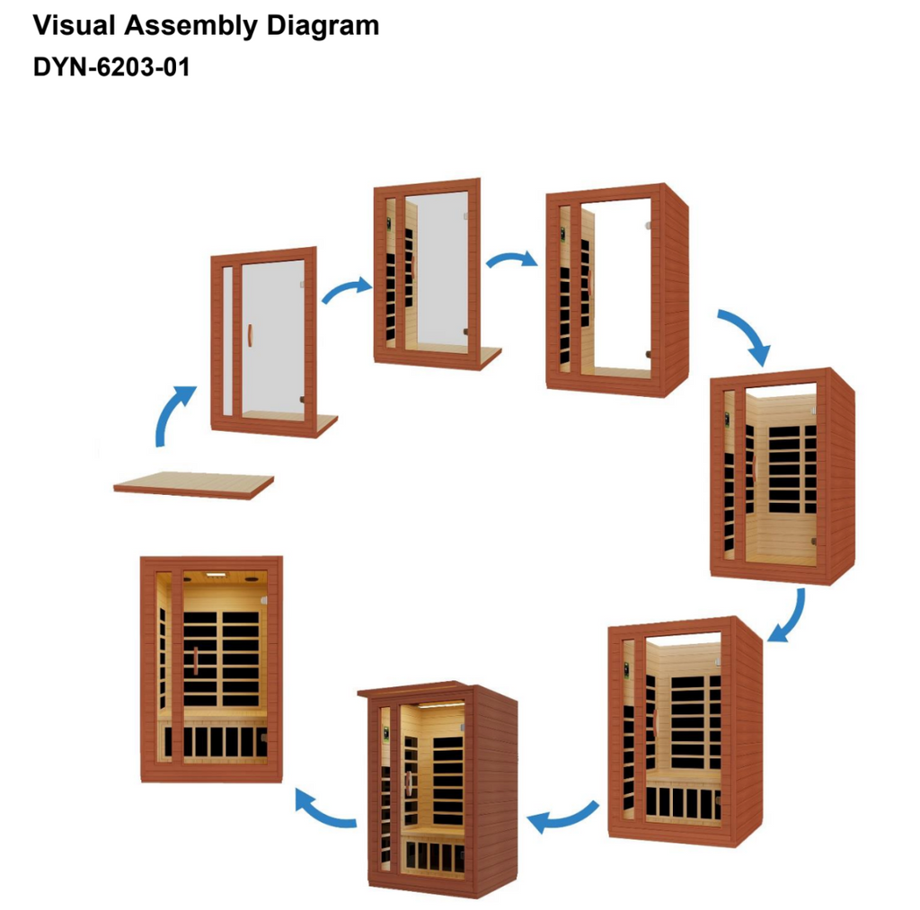 Dynamic Cordoba Elite 2-Person Ultra Low EMF FAR Indoor Infrared Sauna + Red Light Therapy | DYN-6203-01 Elite