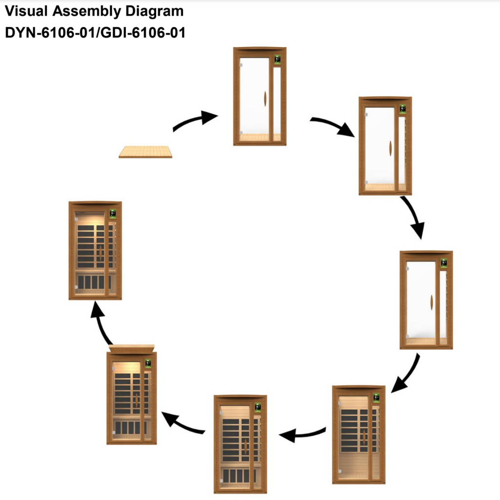 Dynamic Barcelona Elite 1-2-person Ultra Low EMF FAR Indoor Infrared Sauna + Red Light Therapy | DYN-6106-01-Elite