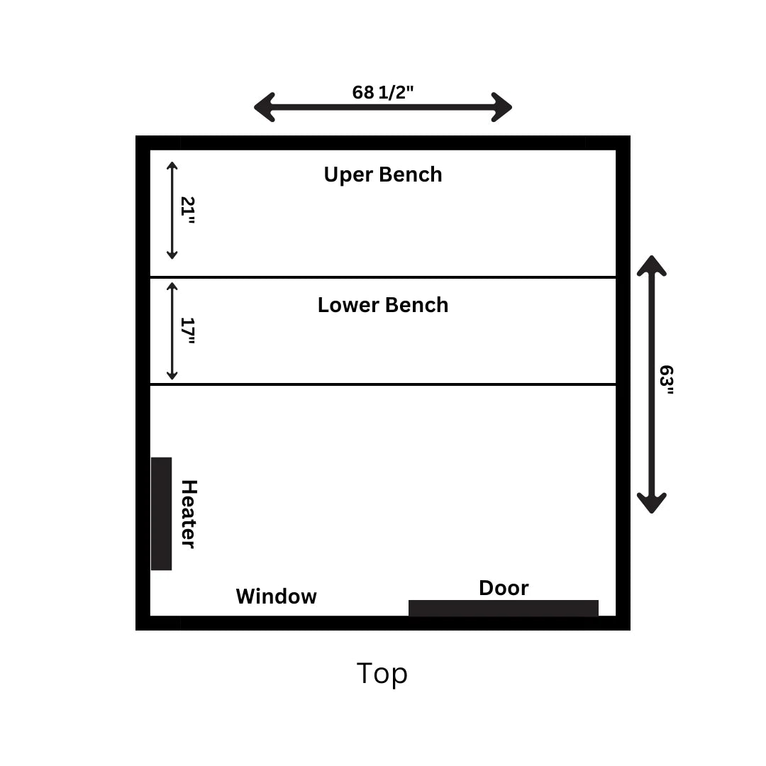 Sweat Kingdom USA Made 4 Person Sweat Cabin Indoor/Outdoor Traditional Sauna | SK-CABIN-4P