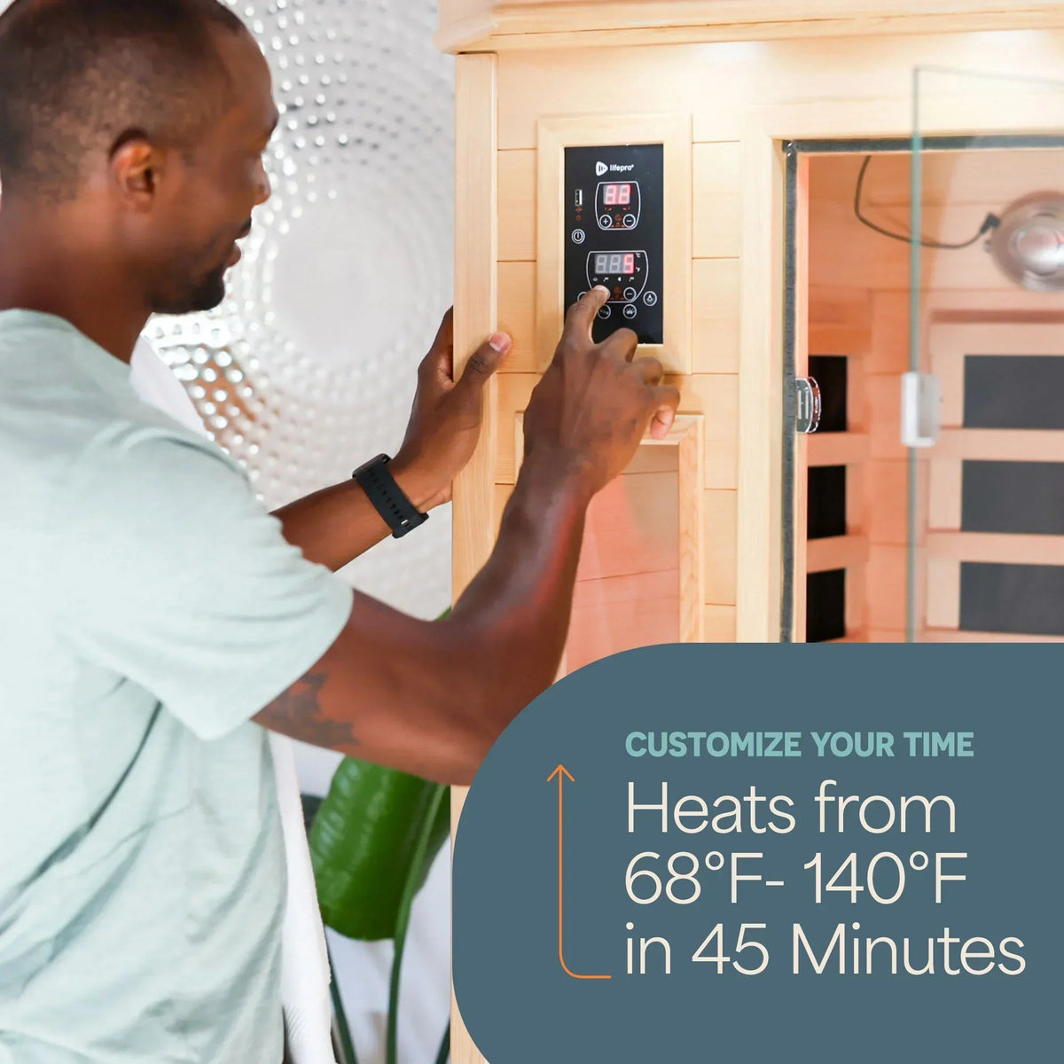 Lifepro RejuvaCure 1-Person Far Infrared Sauna w/ Chromotherapy
